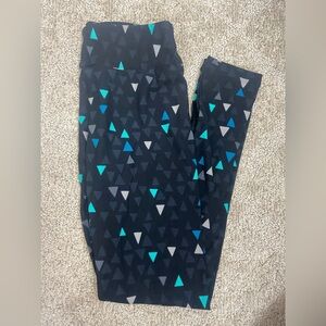 LuLaRoe OS Leggings NWOT Black and Multicolor Geometric